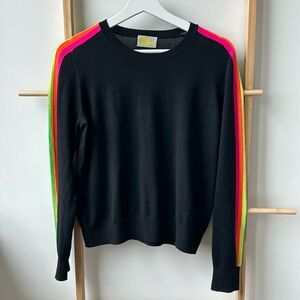 From Future Black & Rainbow 100% Merino Wool Sweater size M🌈